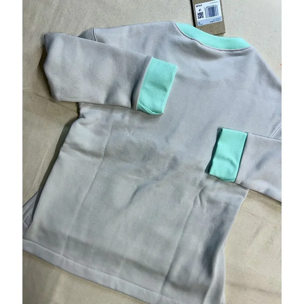NWT Nike Fly easy Youth Uni Sweatshirt XS MSRP $70 Sand/orange/teal W Pocket G1